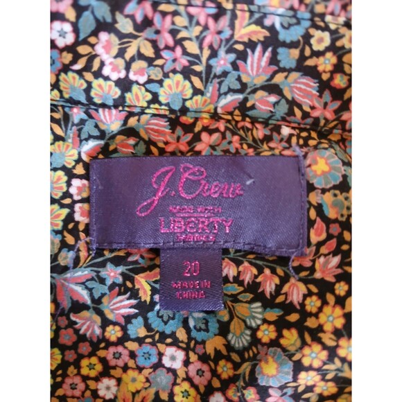 J.Crew Liberty Fabrics Womens Blouse Shirt Size 20 Long Sleeve Button Floral - Picture 14 of 16